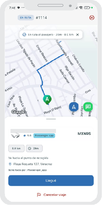 App Driver - Ofertas y estados